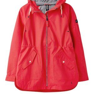 Joules |Gorgeous Red Shoreside Rain Jacket - Women Size US 10, UK 12 NWT